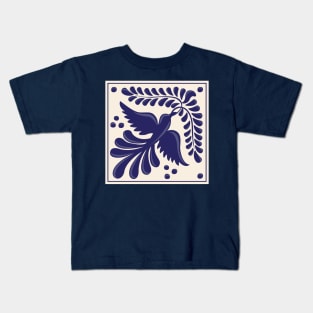 Flying Dove Talavera Tile by Akbaly Kids T-Shirt